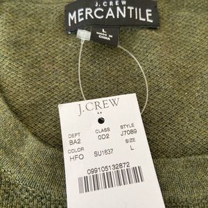 NWT J Crew crewneck ls 100% cotton shirt sz L